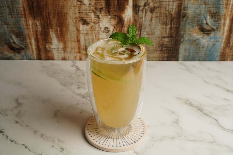 Bar and lounge area inside Pequod's Pizza restaurant